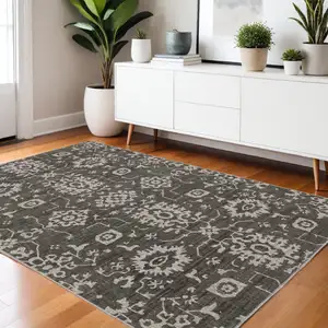 Photo of Gray And Ivory Oriental Area Rug