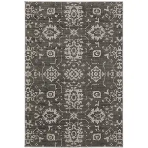 Photo of Gray And Ivory Oriental Area Rug