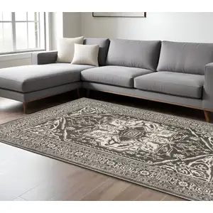 Photo of Gray And Ivory Oriental Area Rug