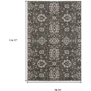 Photo of Gray And Ivory Oriental Area Rug