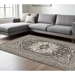 Photo of Gray And Ivory Oriental Area Rug