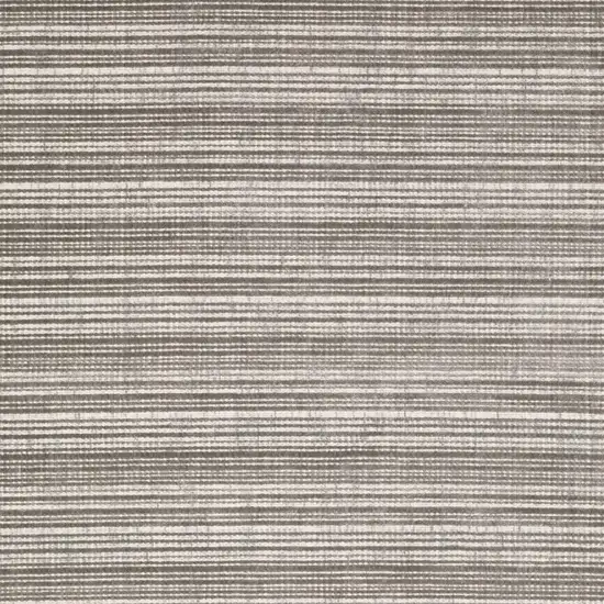 Gray And Ivory Striped Hand Tufted Area Rug Photo 7