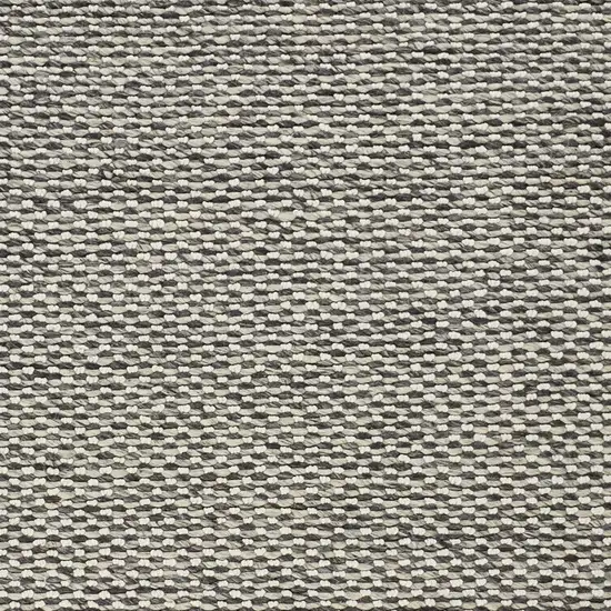 Gray and Ivory Wool Abstract Hand Woven Area Rug Photo 6