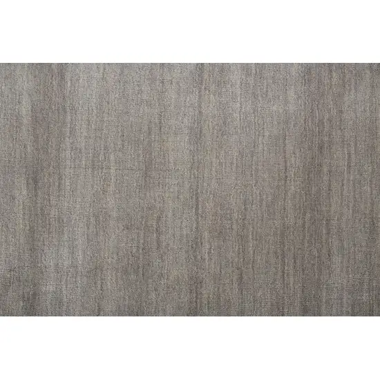 Gray And Ivory Wool Hand Woven Stain Resistant Area Rug Photo 7