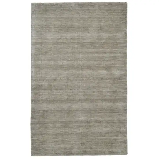 Gray And Ivory Wool Hand Woven Stain Resistant Area Rug Photo 1