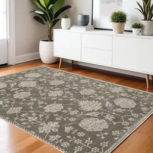 Photo of Gray And Light Gray Oriental Area Rug