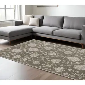 Photo of Gray And Light Gray Oriental Area Rug