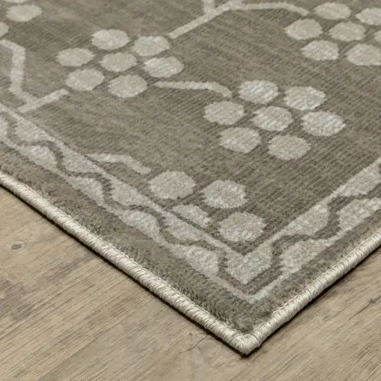 Gray And Light Gray Oriental Area Rug Photo 5