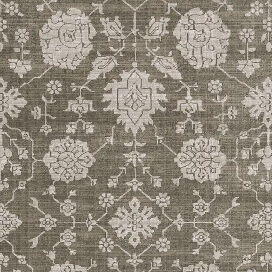 Gray And Light Gray Oriental Area Rug Photo 9