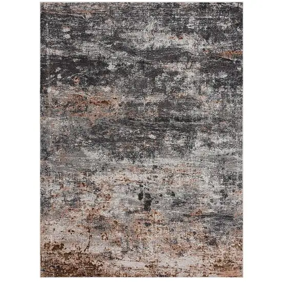 Gray And Orange Storm Area Rug Photo 2