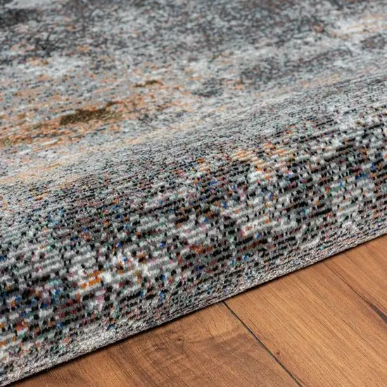 Gray And Orange Storm Area Rug Photo 6