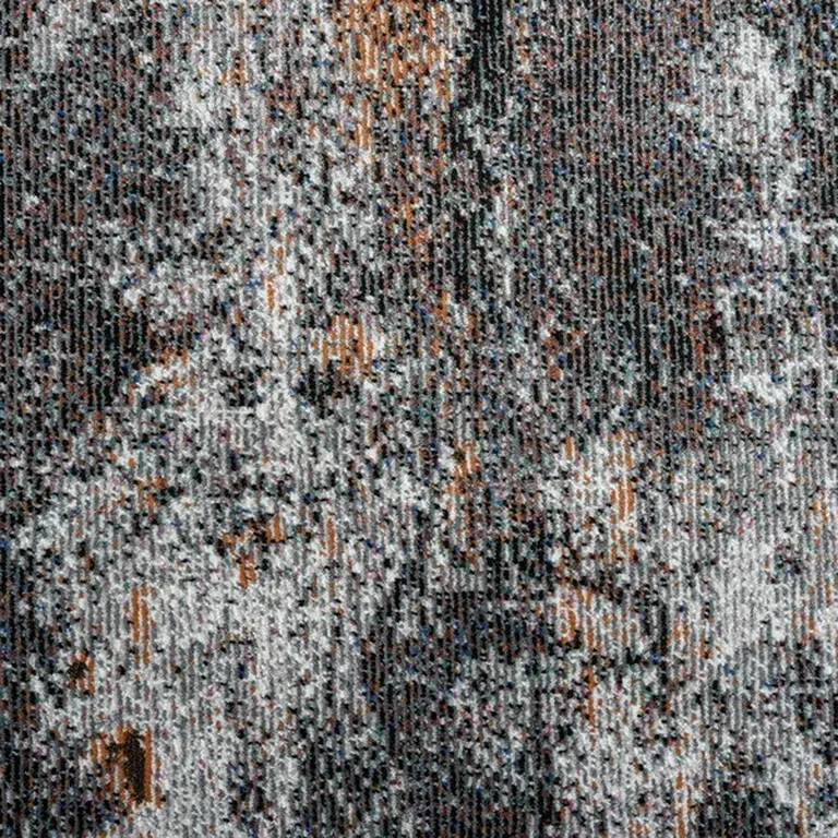 Gray And Orange Storm Area Rug Photo 2