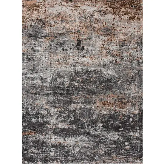 Gray And Orange Storm Area Rug Photo 1