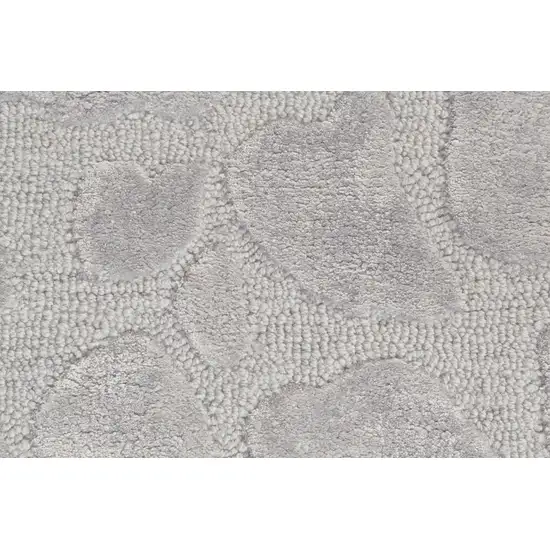Gray And Silver Abstract Tufted Handmade Area Rug Photo 6