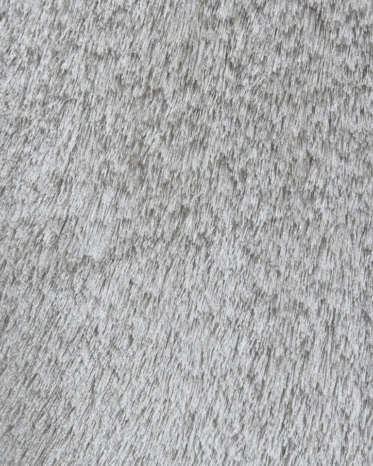 Gray And Silver Shag Tufted Handmade Area Rug Photo 5