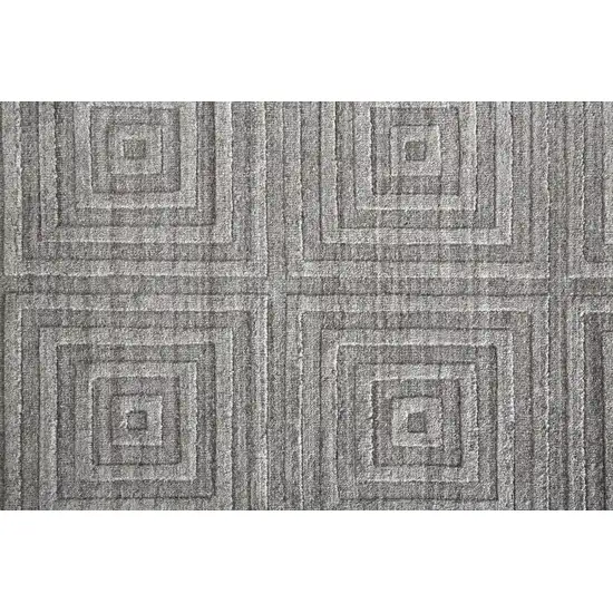 Gray And Silver Striped Hand Woven Area Rug Photo 2