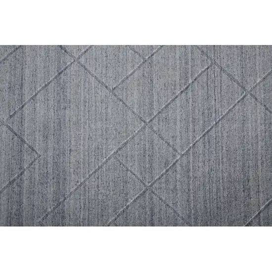 Gray And Silver Striped Hand Woven Area Rug Photo 9
