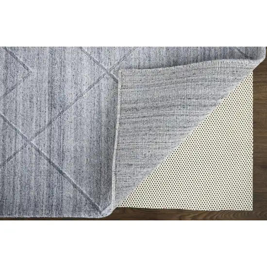 Gray And Silver Striped Hand Woven Area Rug Photo 8