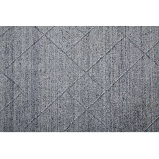 Gray And Silver Striped Hand Woven Area Rug Photo 5