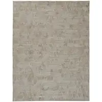 Photo of Gray And Taupe Abstract Hand Woven Area Rug