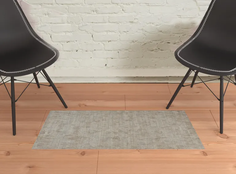 Gray And Taupe Abstract Hand Woven Area Rug Photo 2