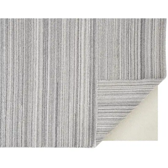 Gray And Taupe Wool Hand Woven Stain Resistant Area Rug Photo 3