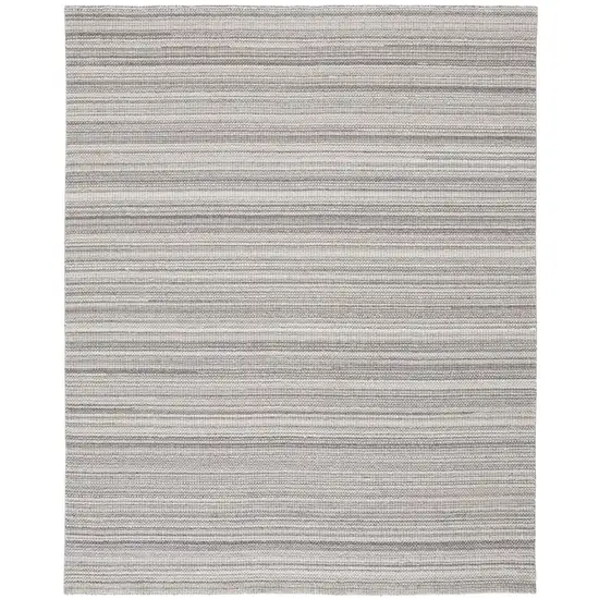 Gray And Taupe Wool Hand Woven Stain Resistant Area Rug Photo 1