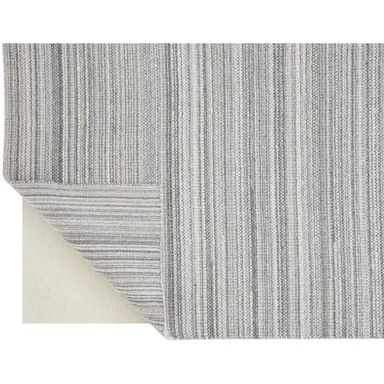 Gray And Taupe Wool Hand Woven Stain Resistant Area Rug Photo 4