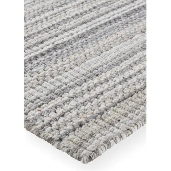 Gray And Taupe Wool Hand Woven Stain Resistant Area Rug Photo 7