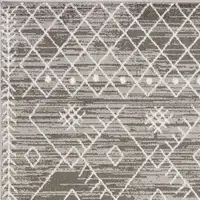 Photo of Gray And White Boho Geometric Area Rug