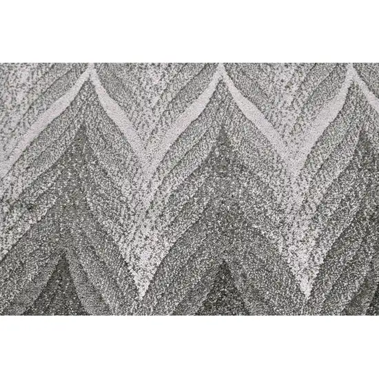 Gray And White Geometric Area Rug Photo 6