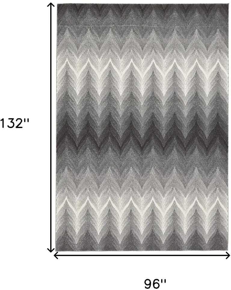 Gray And White Geometric Area Rug Photo 5