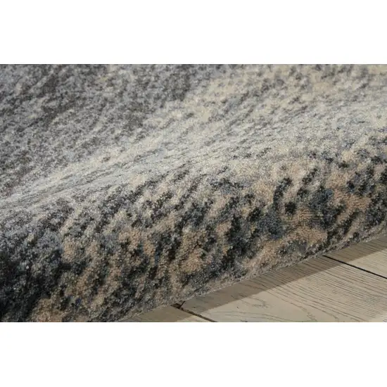 Gray Black and Beige Abstract Area Rug Photo 8