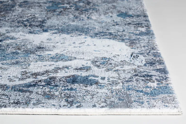 Gray Blue Abstract Galaxy Area Rug Photo 2