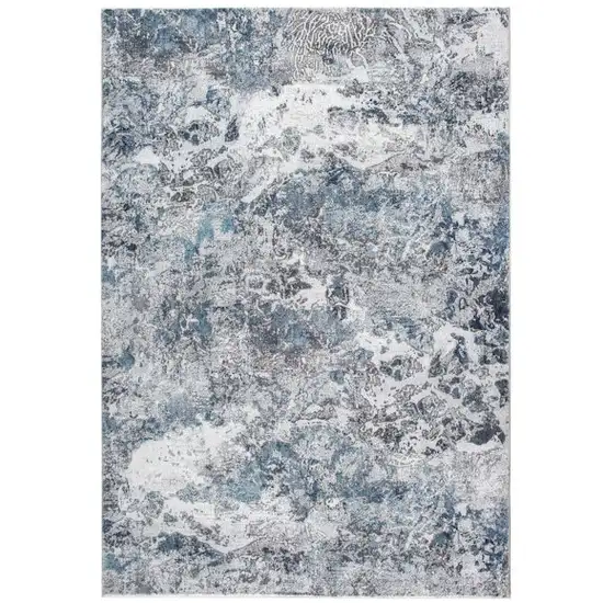 Gray Blue Abstract Galaxy Area Rug Photo 3