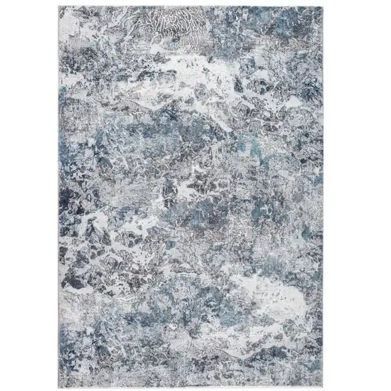 Gray Blue Abstract Galaxy Area Rug Photo 1