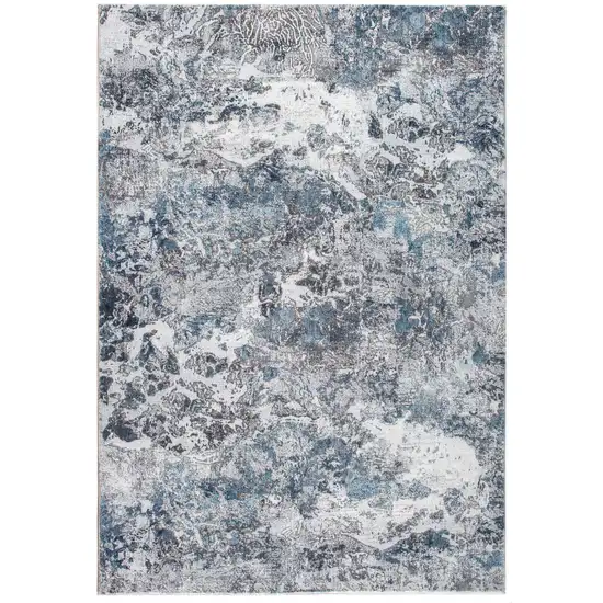 Gray Blue Abstract Galaxy Area Rug Photo 1