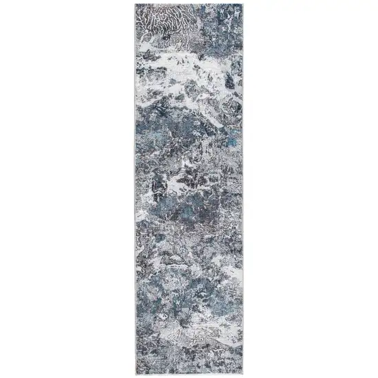 Gray Blue Abstract Galaxy Area Rug Photo 4