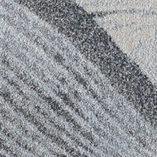 Blue And Gray Abstract Dhurrie Area Rug Photo 5