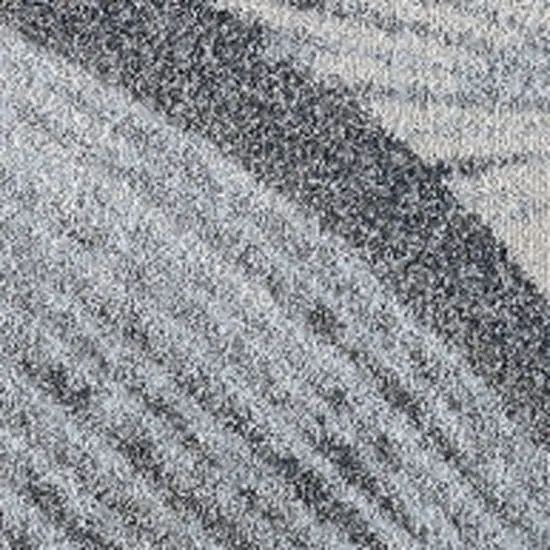 Blue And Gray Abstract Dhurrie Area Rug Photo 5