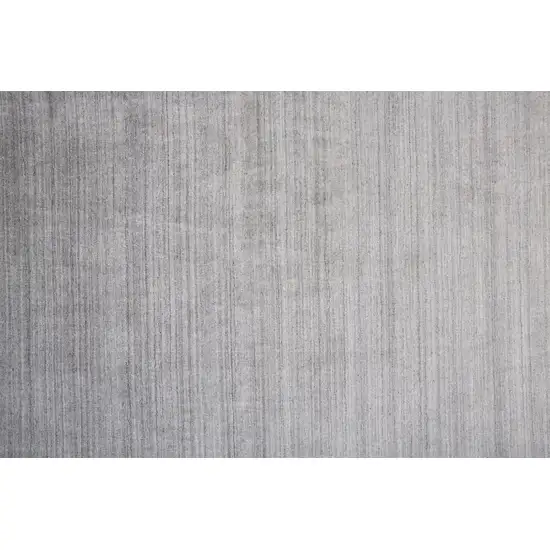 Gray Blue And Black Wool Hand Knotted Stain Resistant Area Rug Photo 2