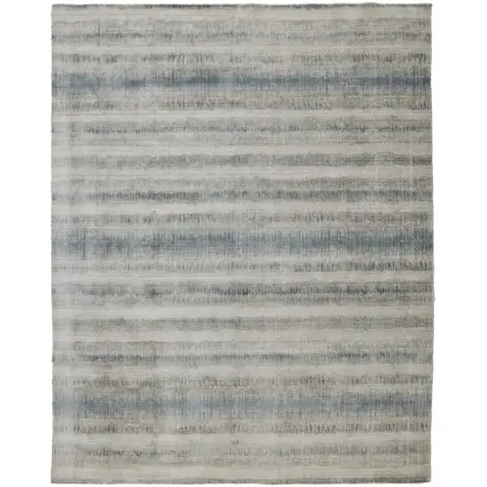 Gray Blue And Green Abstract Hand Woven Area Rug Photo 1