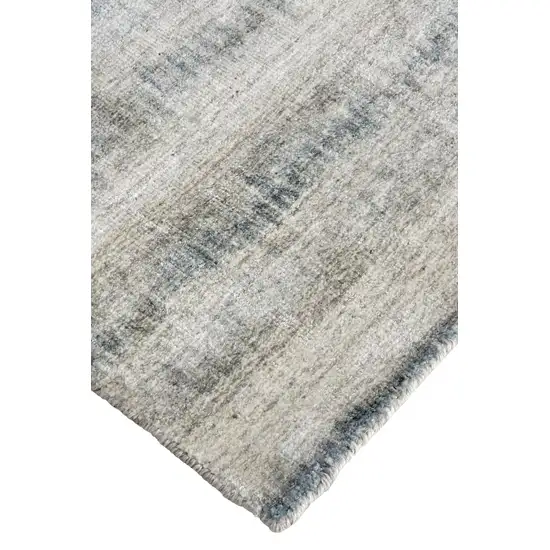 Gray Blue And Green Abstract Hand Woven Area Rug Photo 8