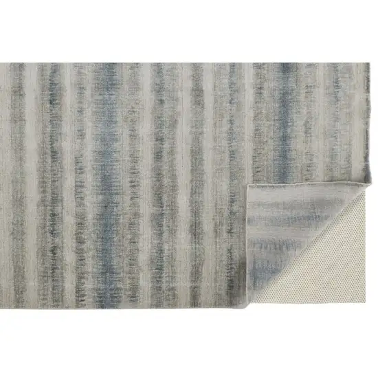 Gray Blue And Green Abstract Hand Woven Area Rug Photo 3