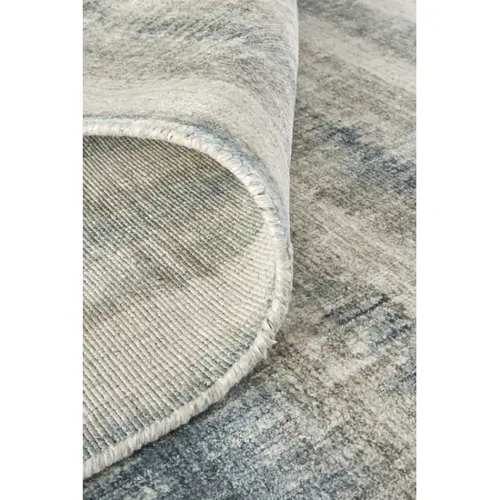 Gray Blue And Green Abstract Hand Woven Area Rug Photo 4