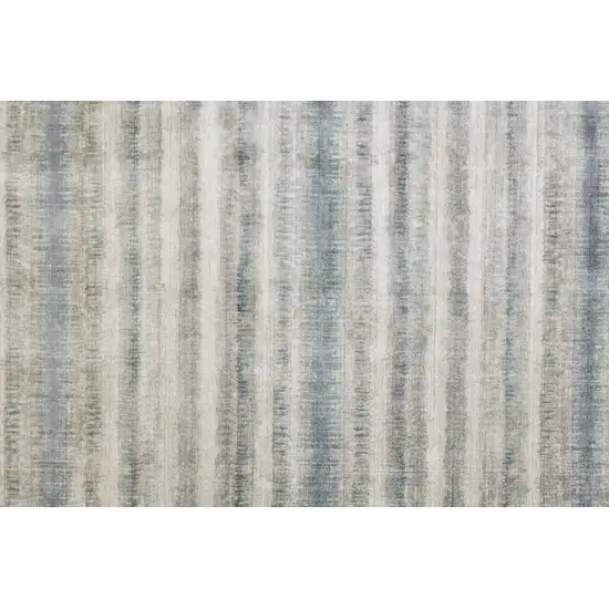 Gray Blue And Green Abstract Hand Woven Area Rug Photo 9