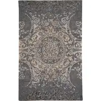 Photo of Gray Blue And Taupe Wool Abstract Tufted Handmade Stain Resistant Area Rug