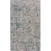 Photo of Gray Blue Taupe And Cream Abstract Distressed Stain Resistant Area Rug