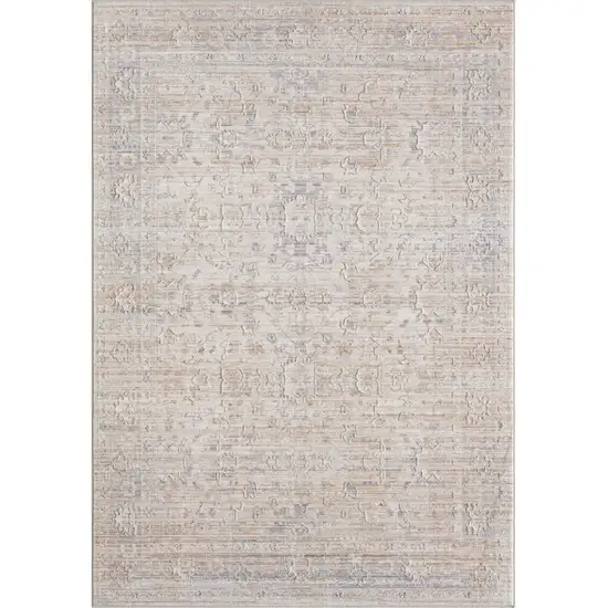 Gray Botanical Area Rug Photo 1