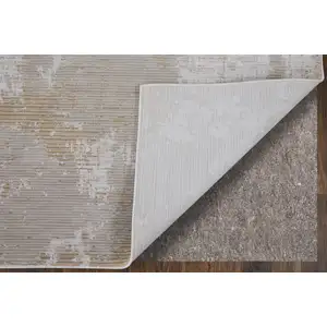 Photo of Gray Brown and Ivory Abstract Power Loom Area Rug